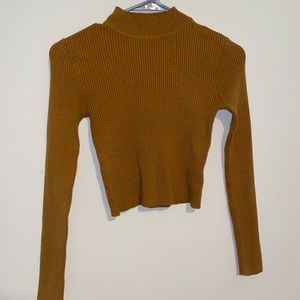 Cropped turtleneck shirt